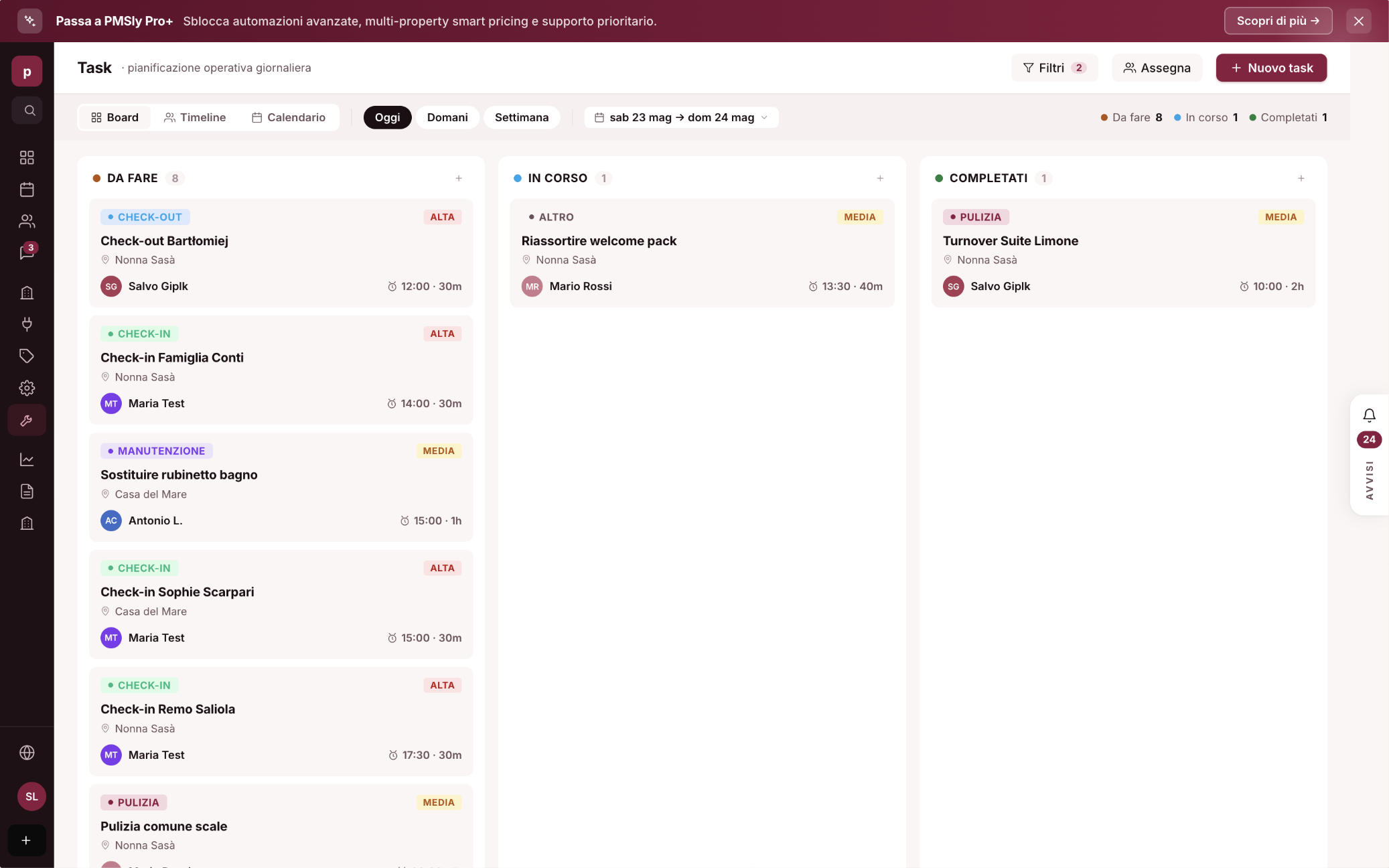 Task board PMSLY